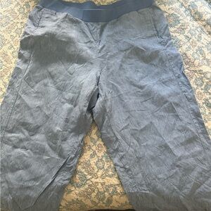 J. Jill Light Blue Striped Linen Pants